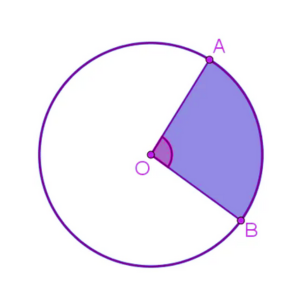 Imagem de um setor circular geométrico