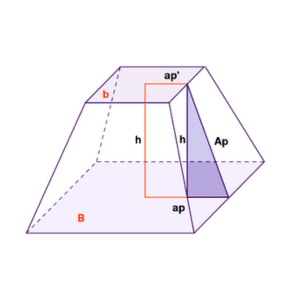 Imagem de um tronco de pirâmide geométrica